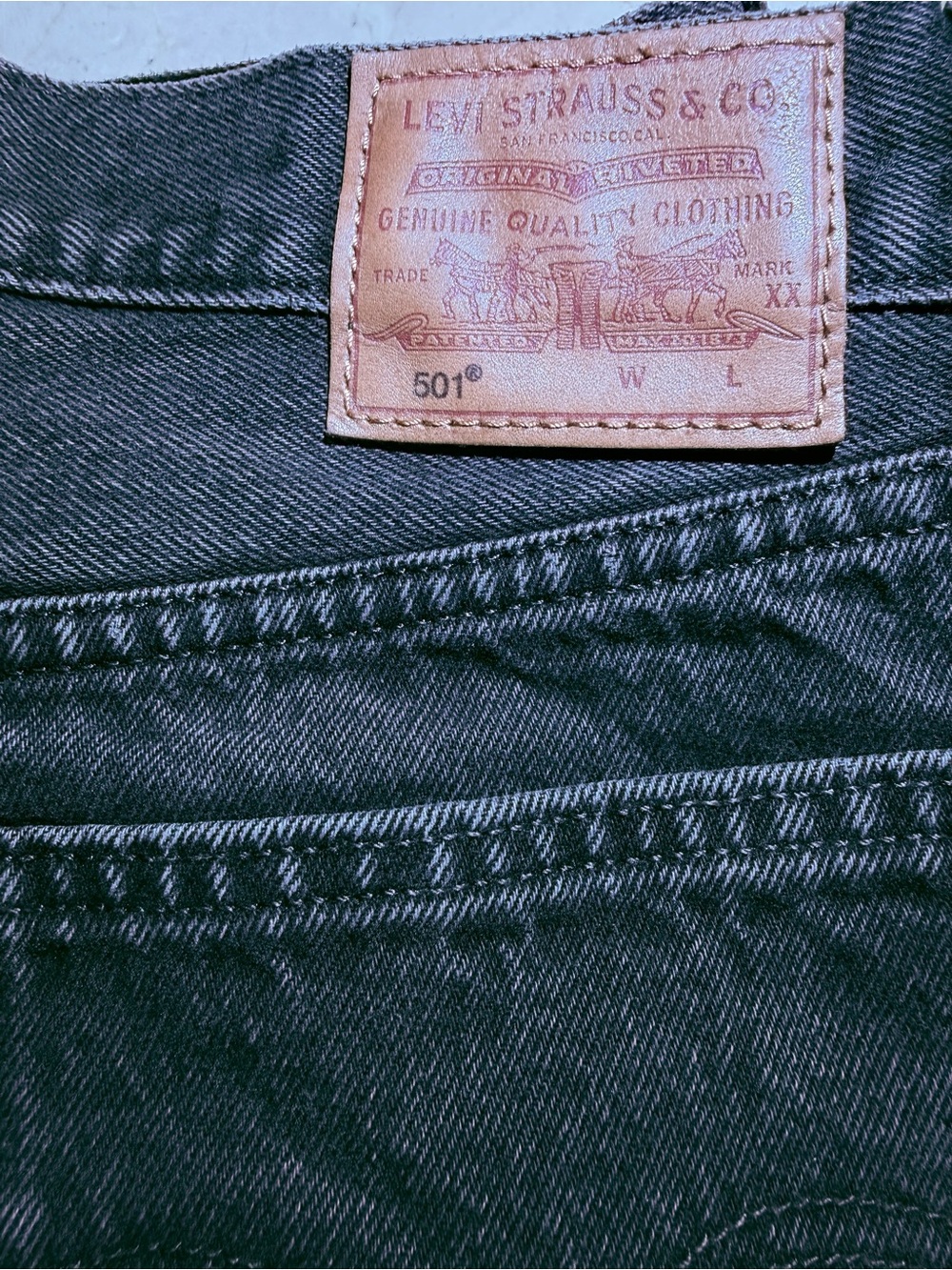 Levi’s Premium 501 Spliced Jeans Parallel Universe Black - Picture 6 of 6